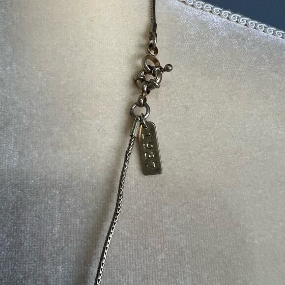 Madewell 1937 Gold Tone Long Necklace with Rhinestone Large Gold Tone Beads - Picture 4 of 4